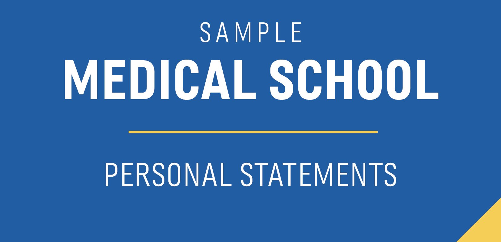 Medical School Personal Statement